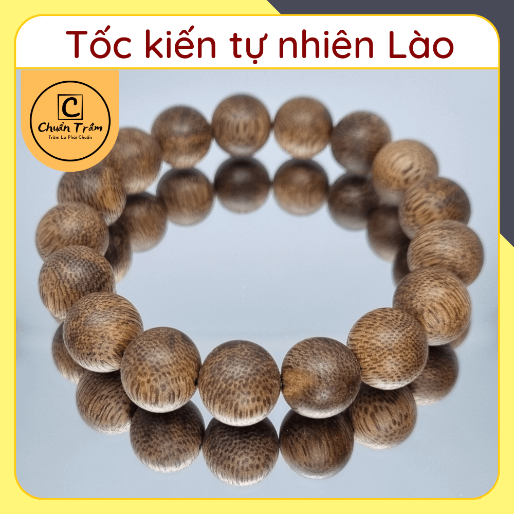 Vòng tay thời trang trầm hương tự nhiên Lào rừng Chuẩn Trầm, vòng tay trầm tốc kiến tự nhiên 100%