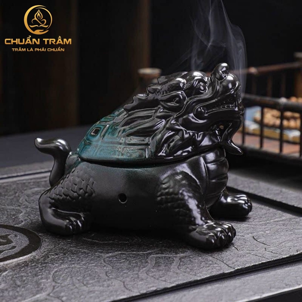 Lư xông trầm cao cấp long quy kim tiền - chuẩn trầm