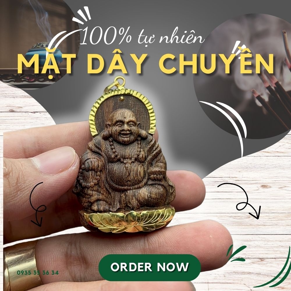 Mặt dây chuyền trầm hương tự nhiên bọc vàng bạc theo yêu cầu - Chuẩn Trầm