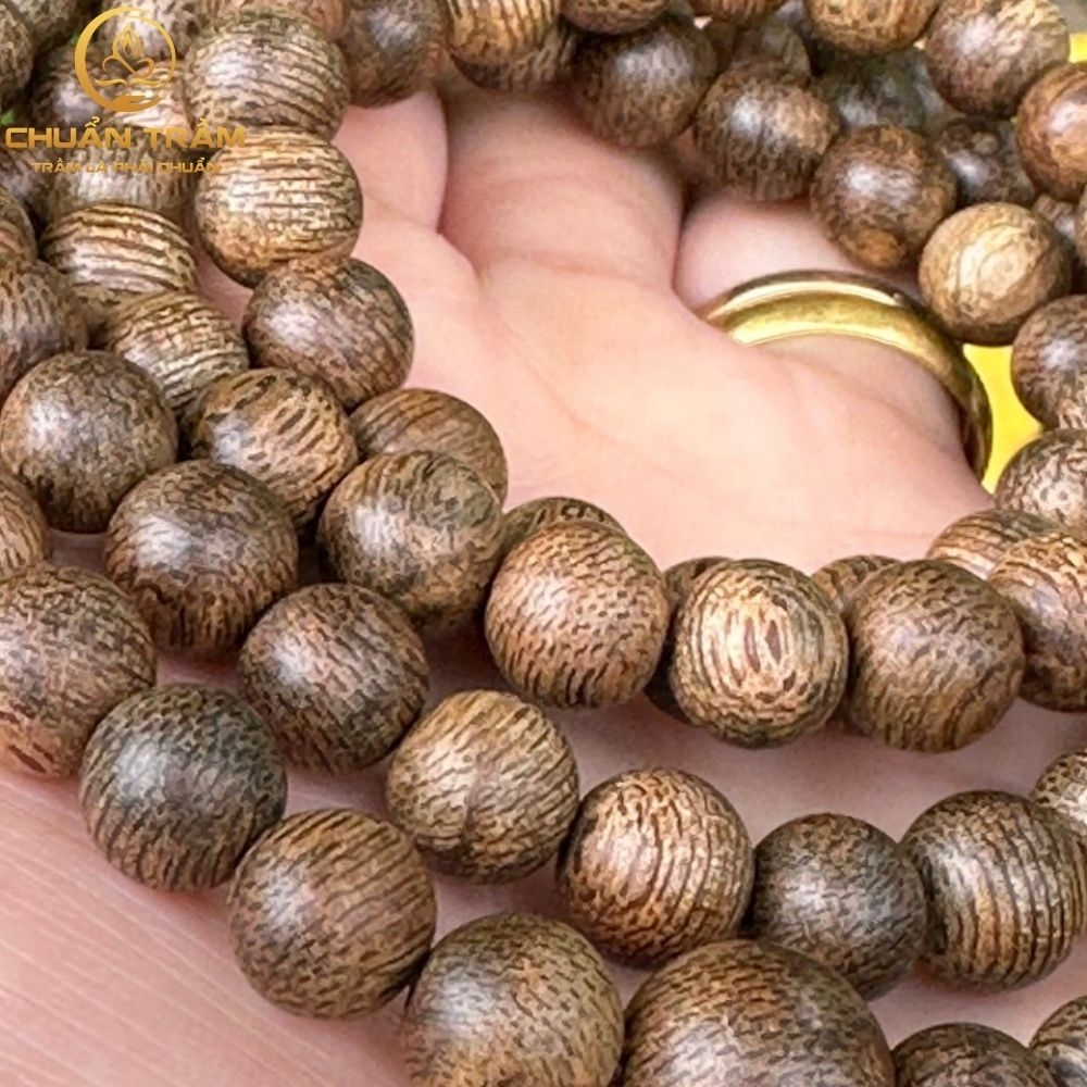 Vòng tay trầm hương 108 hạt banh đỏ Campuchia cao cấp - Chuẩn Trầm
