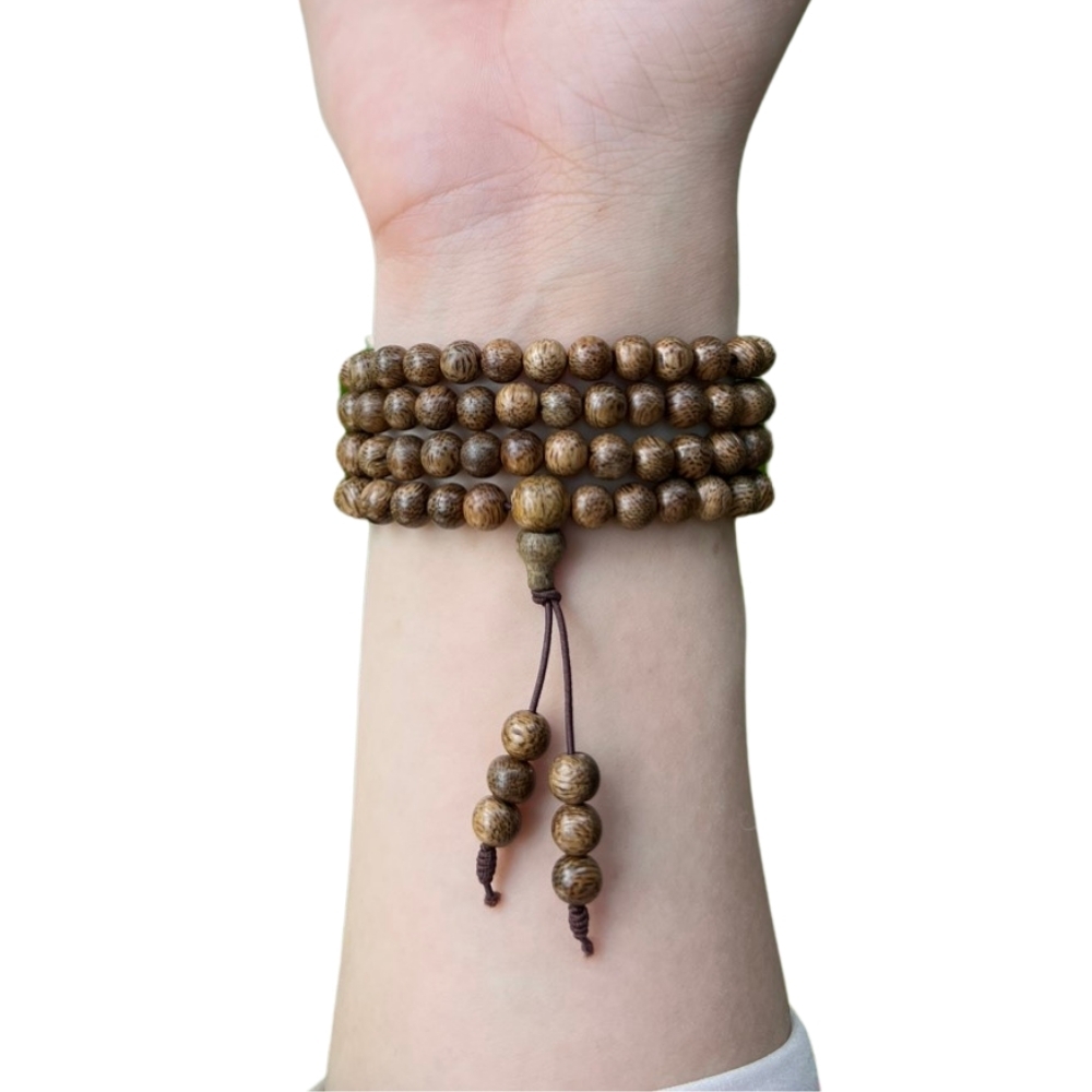 Vòng Tay Trầm Hương 108 hạt tốc kiến vườn