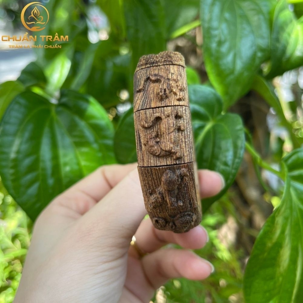 Vòng tay trầm hương 12 con giáp tự nhiên - Chuẩn Trầm