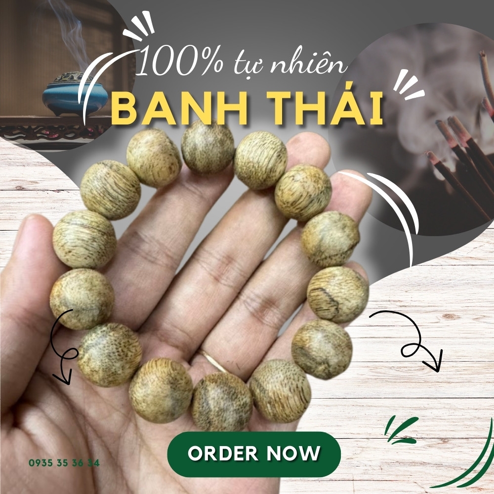 Vòng tay trầm hương banh Thái - Chuẩn Trầm