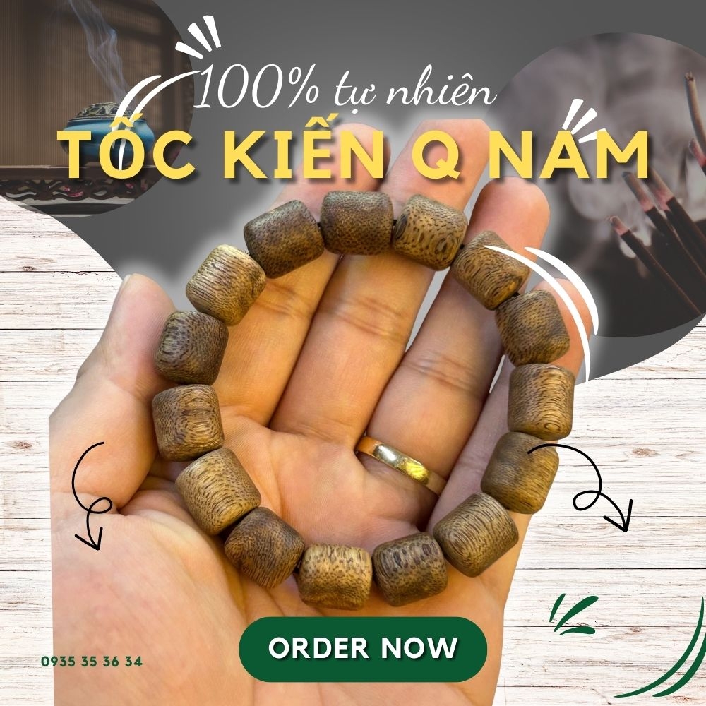 Vòng tay trầm hương lu thống tốc kiến Quảng Nam - Chuẩn Trầm