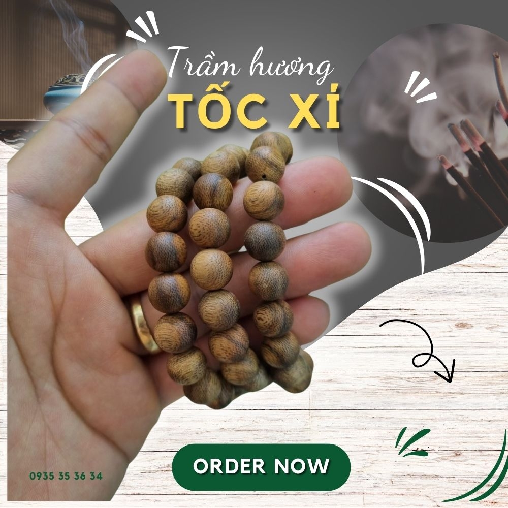 Vòng tay trầm hương tốc xí Quảng Nam - Chuẩn Trầm