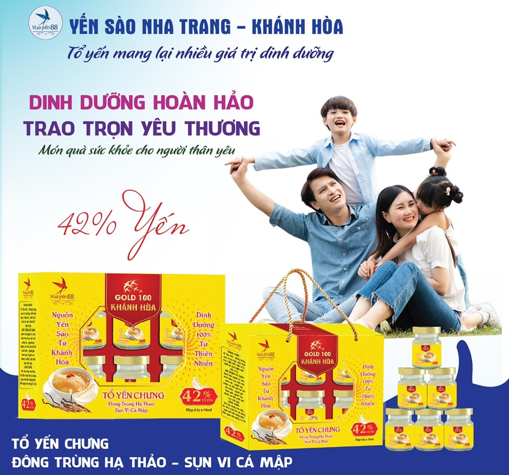 Yến sào khánh hoà GOLD NEST - đông trùng hạ thảo sụn vị cá  mập