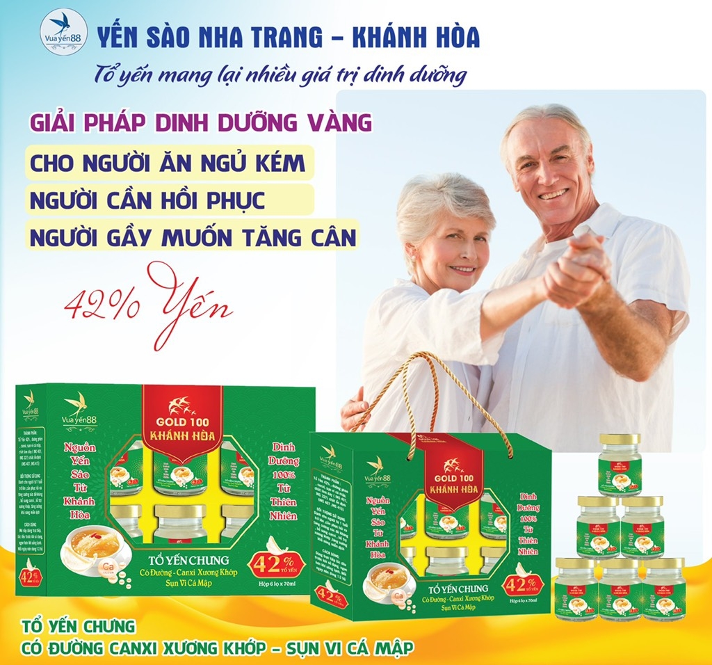 Yến sào khánh hoà GOLD NEST - đông trùng hạ thảo sụn vị cá  mập
