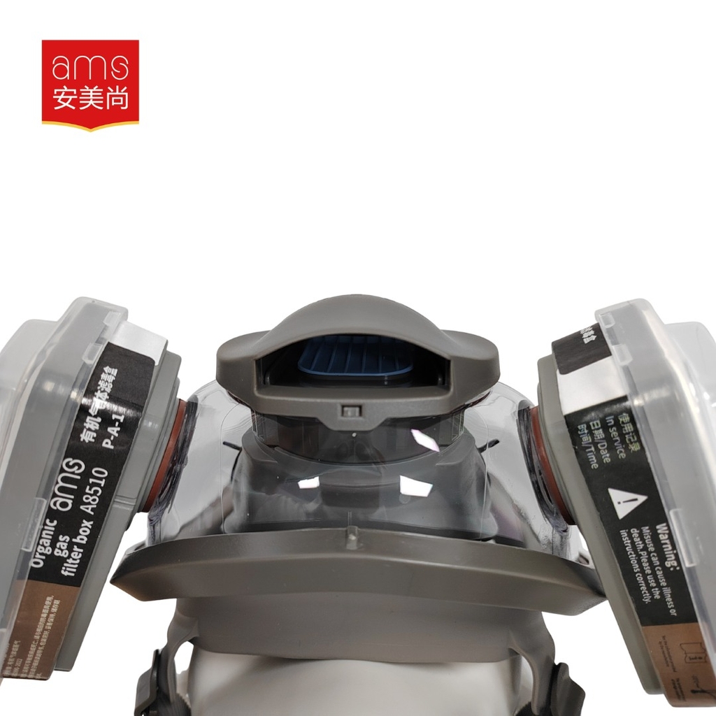 Bộ mặt nạ chống độc toàn mặt A680+A8510+2xA8501+2xA8502 (Thương hiệu: Ams, Full face, bằng cao su silicon, Đóng Hộp 1 chiếc)