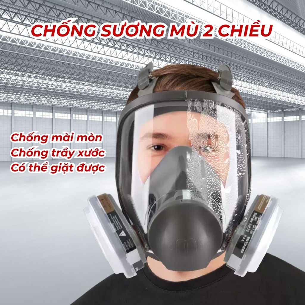 安美尚 A680 硅胶双罐防护全面具Mặt nạ phòng độc Ams A680