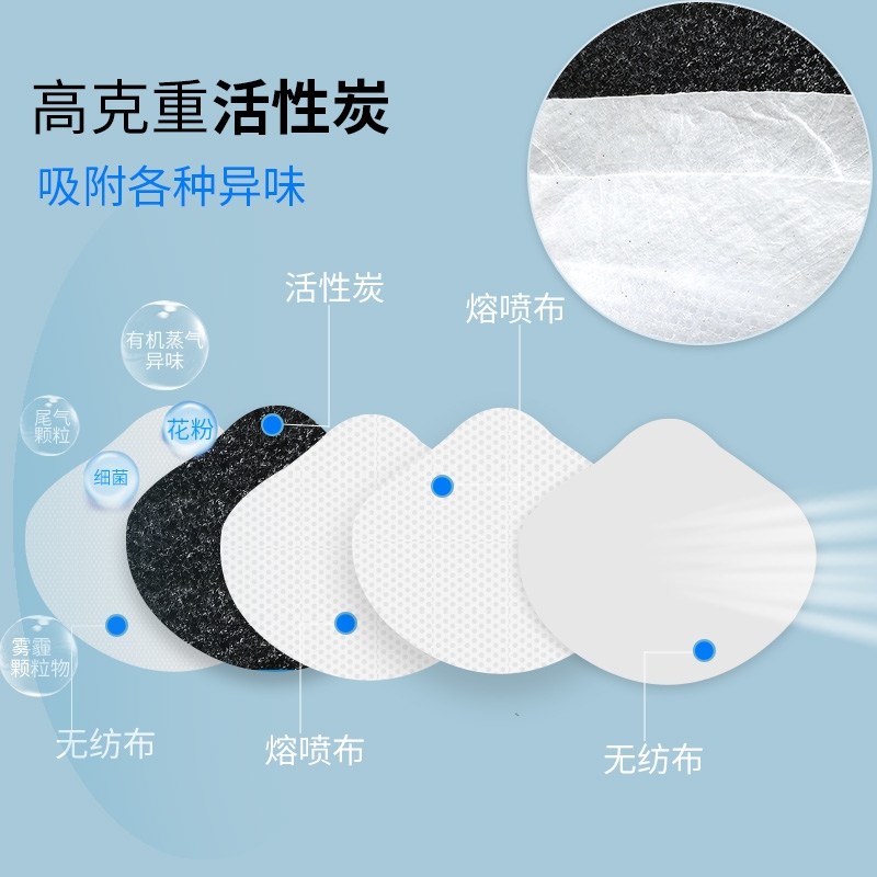 Khẩu trang hoạt tính có van, quy cách A9541V (hiệu AMS, chuẩn KN95, có than hoạt tính, hộp 25 chiếc)