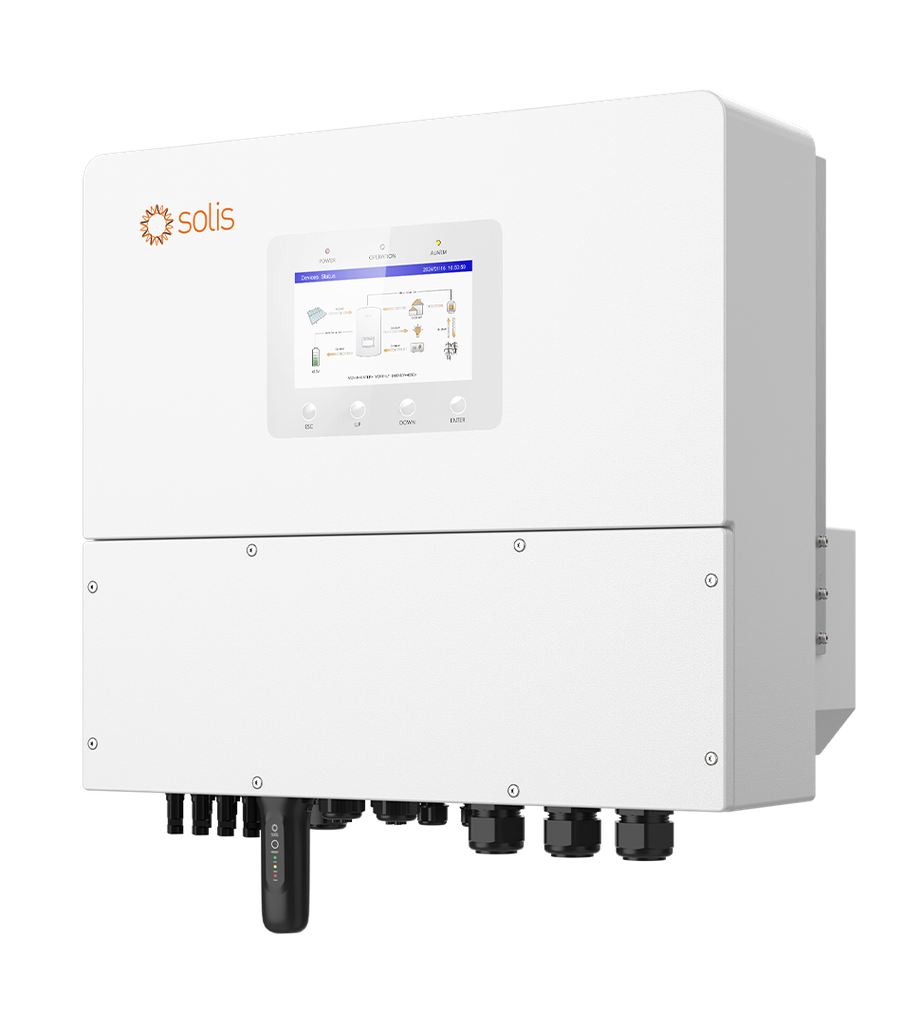 Biến tần Inverter dùng trong hệ thống điện mặt trời, công suất 15KW, 3 pha, hiệu Solis, (Áp cao, màn hình LCD) Model: S6-EH3P15K-H