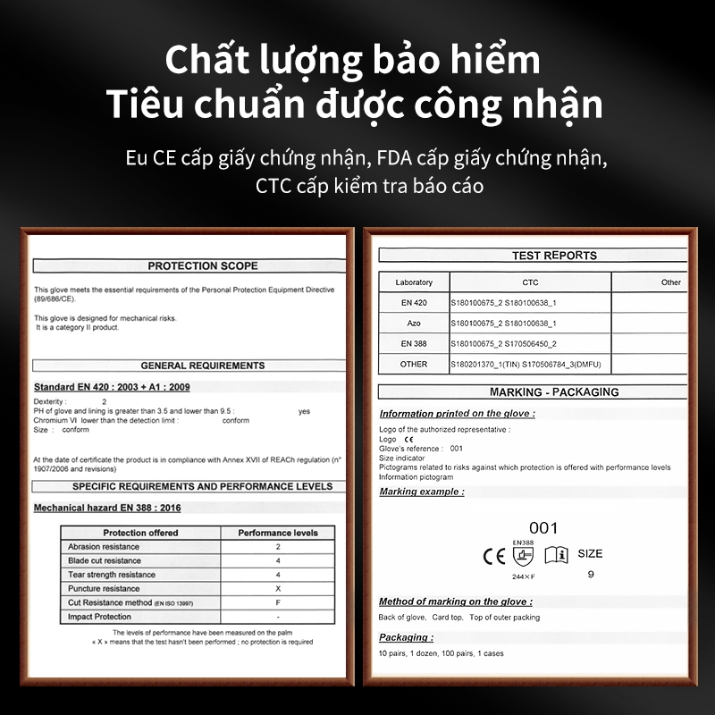 Găng tay Ams chống cắt 2 lớp cấp 5 thép 1706 316L