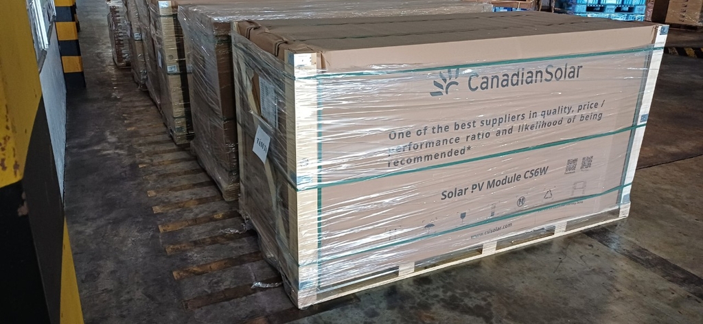 Tấm pin NLMT Canadian Solar 545W Mono Halfcell Ptype bảo hành 12 năm- CS6W - 545MS