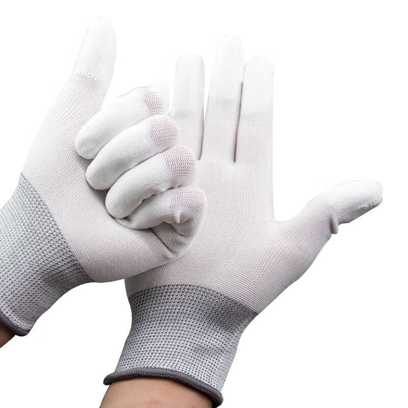 Găng tay Ams vải Poly phủ PU ngón tay model A551 (gói 10 đôi)