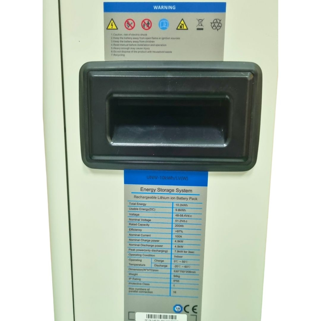 Pin Lithium-ion treo tường, công suất 206Ah, điện áp 51.2V, model UNIV-10kWh/LV(W)) , hiệu Easyway