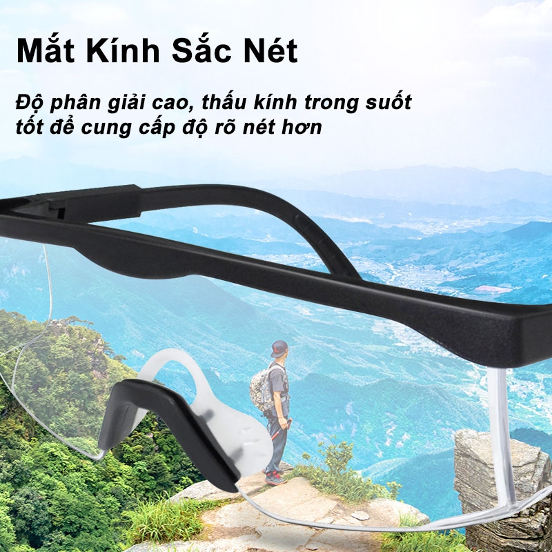 Kính bảo hộ Ams khách tham quan viền đen A2401