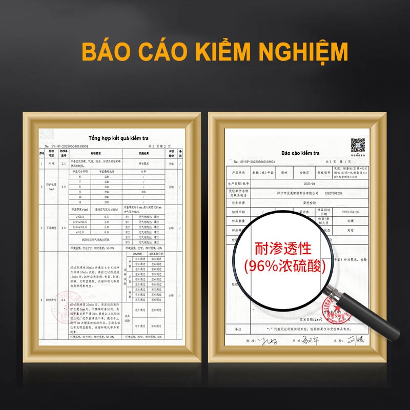 Găng tay cao su chống axit và kiềm hóa chất
