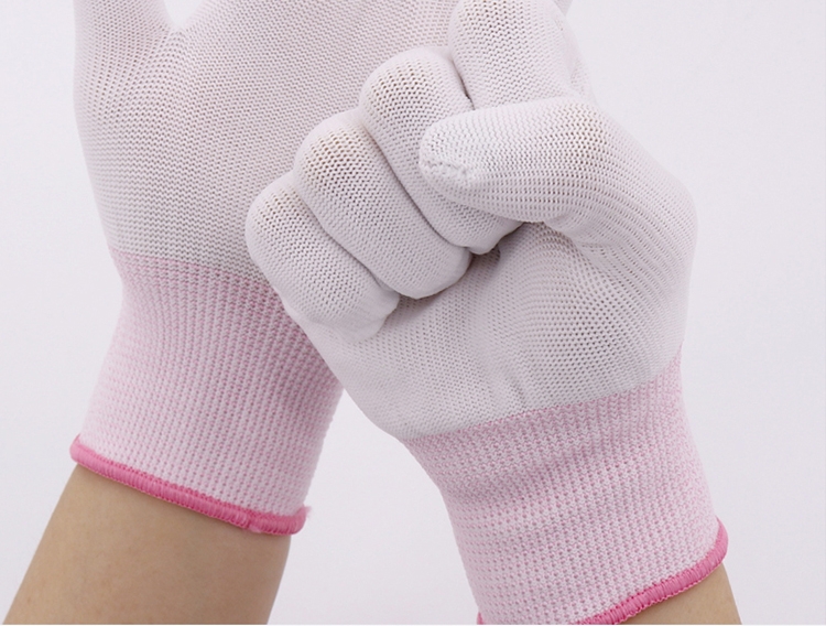 Găng tay Ams vải Poly phủ PU ngón tay model A551 (gói 10 đôi)