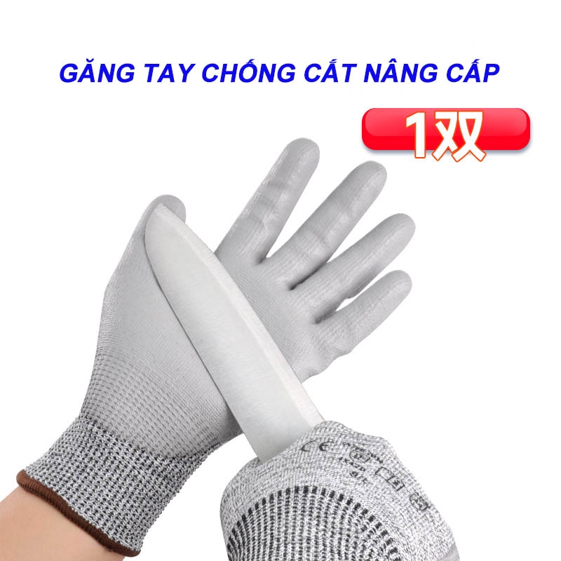 GĂNG TAY CHỐNG CẮT CẤP ĐỘ 5 tiêu chuẩn EN338 An toàn khi làm việc, lao động, thao tác chuẩn xác AMS1006