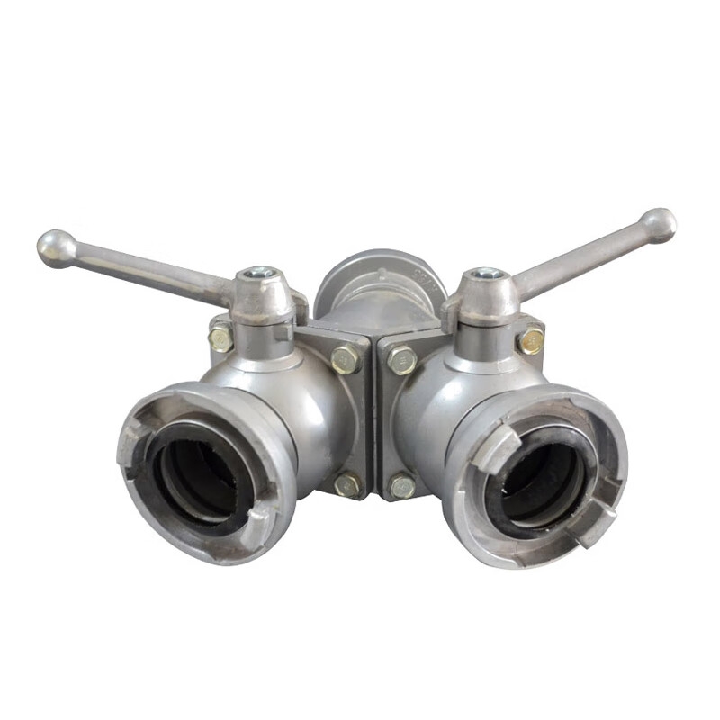 Bộ phân phối nước hai chiều DN65 Tengda, giao diện vòi nước xe cứu hỏa, bộ phân phối nước hai chiều chữa cháy, thiết bị chữa cháy tùy chỉnh