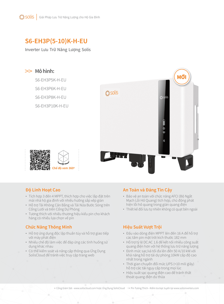 Biến tần Inverter Hybrid Solis S6-EH3P10K-H- EU
