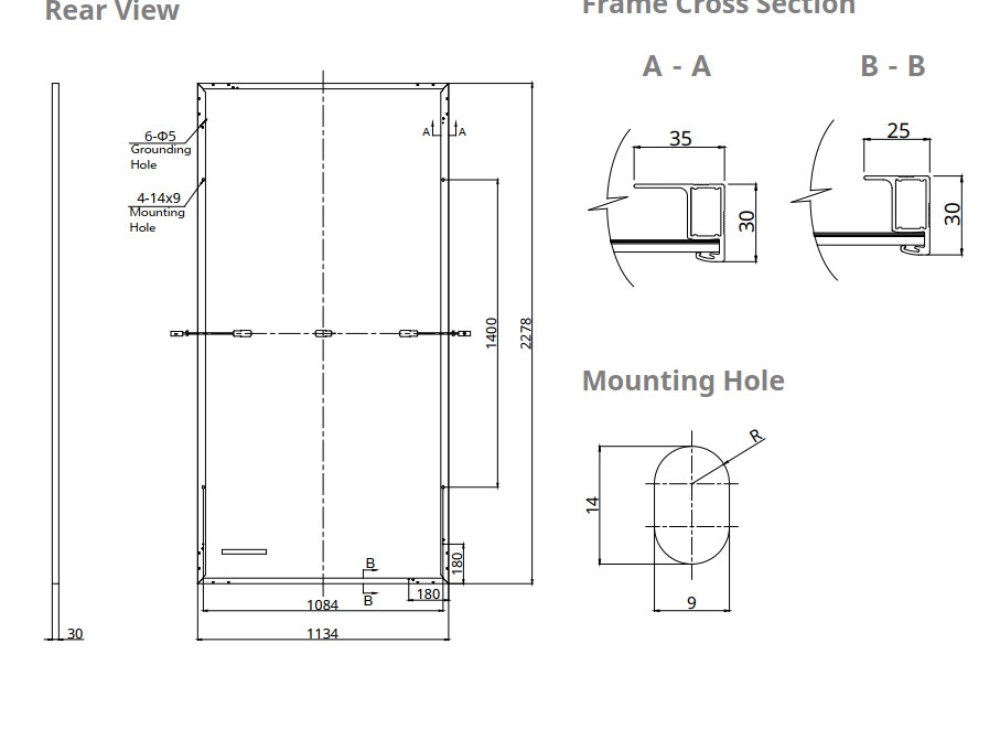 Tấm pin NLMT Canadian Solar 545W Mono Halfcell Ptype bảo hành 12 năm- CS6W - 545MS