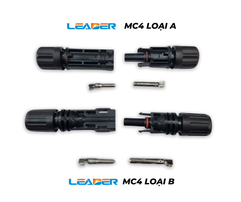 Bộ đầu nối MC4 Leader ( Solar connector PV-BN101B ) DC 1500V | Giắc cắm năng lượng mặt trời