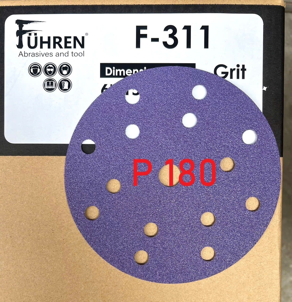 Nhám FILM FUHREN chà bề mặt sơn matit đánh bóng gỗ hạt ceramic loại 6inch cao cấp siêu bền sắc