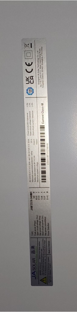 Tấm pin NLMT JASolar 540W Mono Halfcell Ptype bảo hành 12 năm 540WP-JAM72S30-540/MR