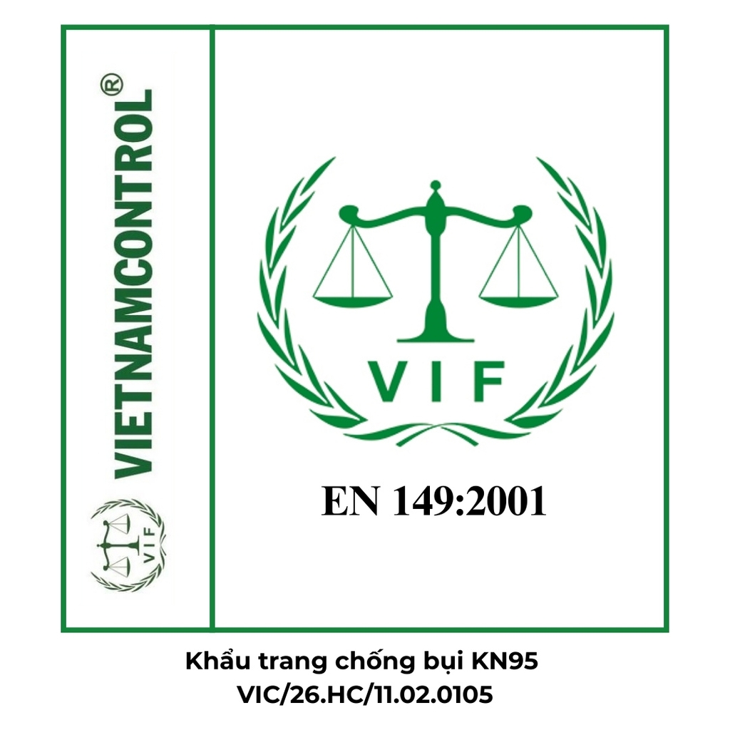 Khẩu Trang KN95 5 lớp, Màu Trắng, hiệu: AMS, Model: A9502, Hộp 50 chiếc