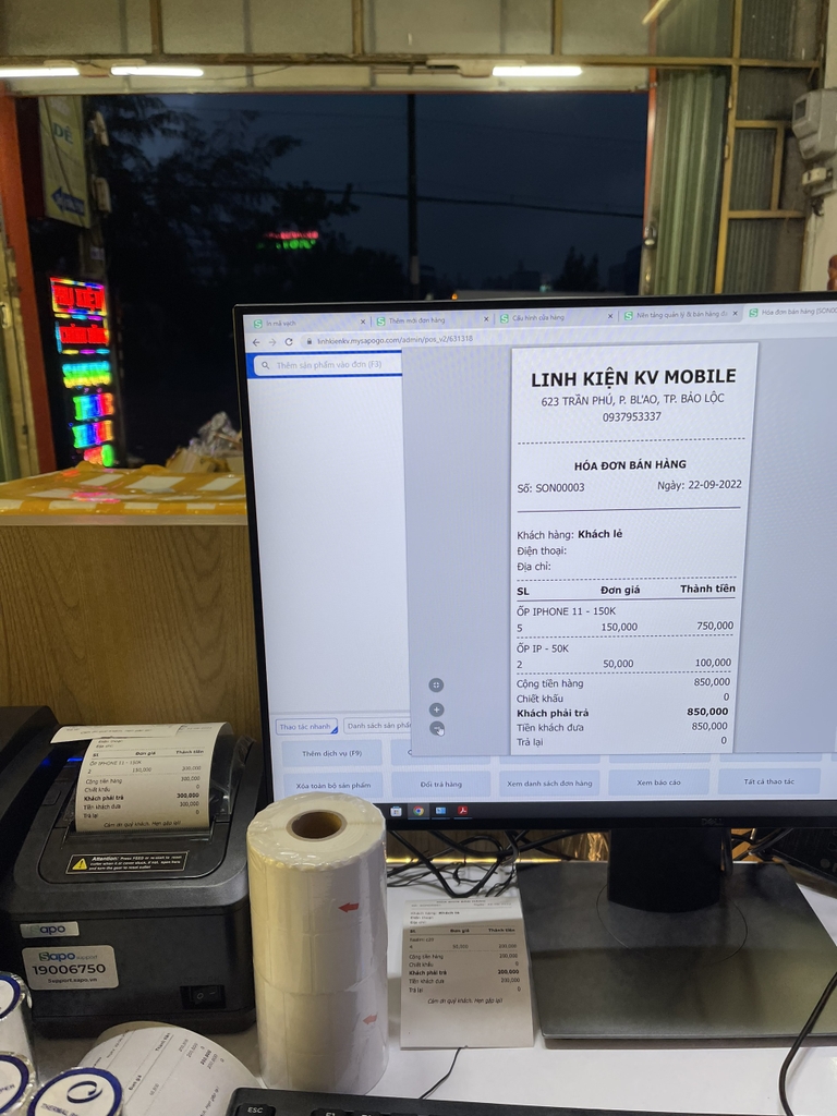 Phần mềm mobile website in hóa đơn nhiều mẫu