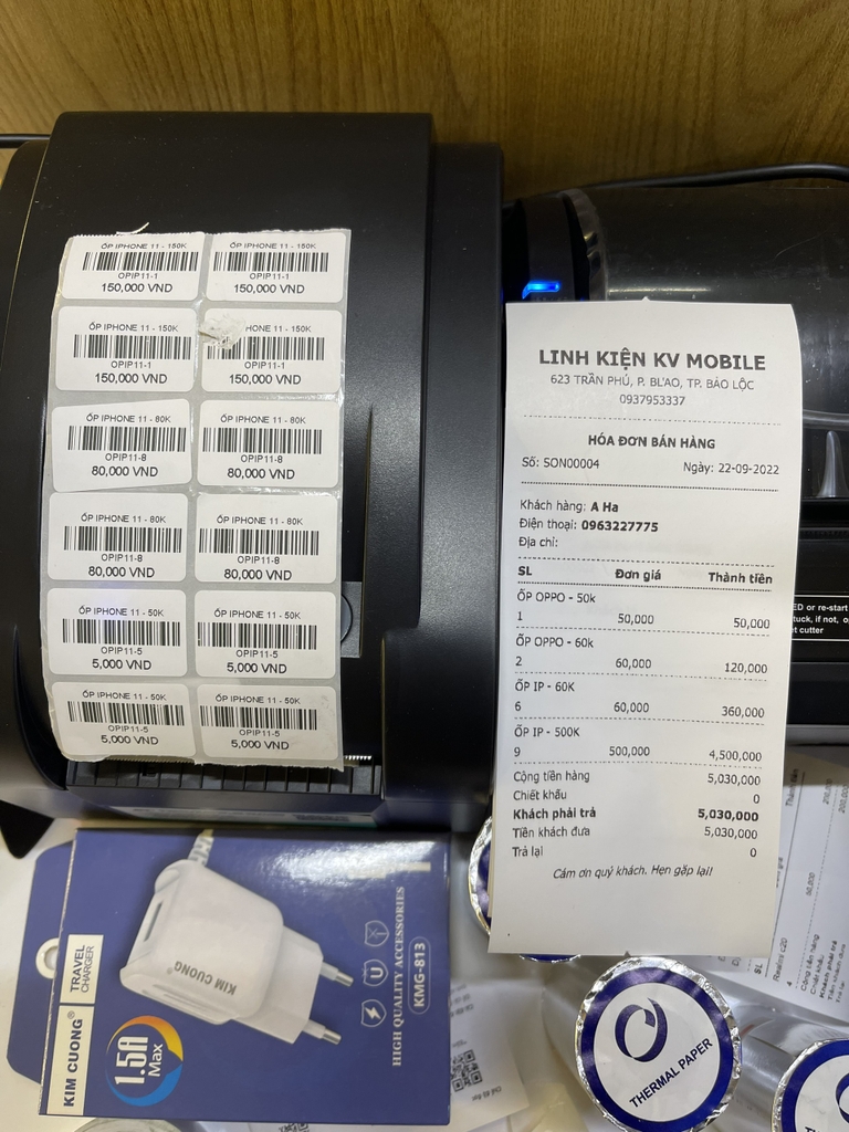 Phần mềm mobile website in hóa đơn nhiều mẫu