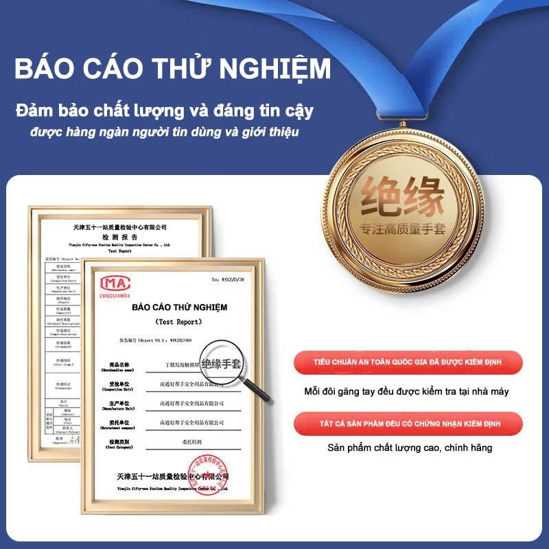 Găng tay Ams cách điện thợ điện, Găng tay cách nhiệt màn hình cảm ứng Nitrile siêu mỏng, Điện áp chịu được bền bỉ 400V 8mA Model: AMS502