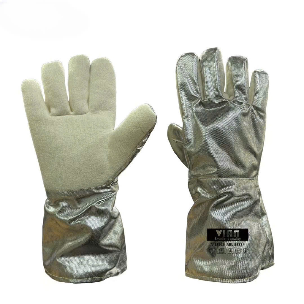 Găng tay chịu nhiệt Vian 350 độ màu bạc V-35036