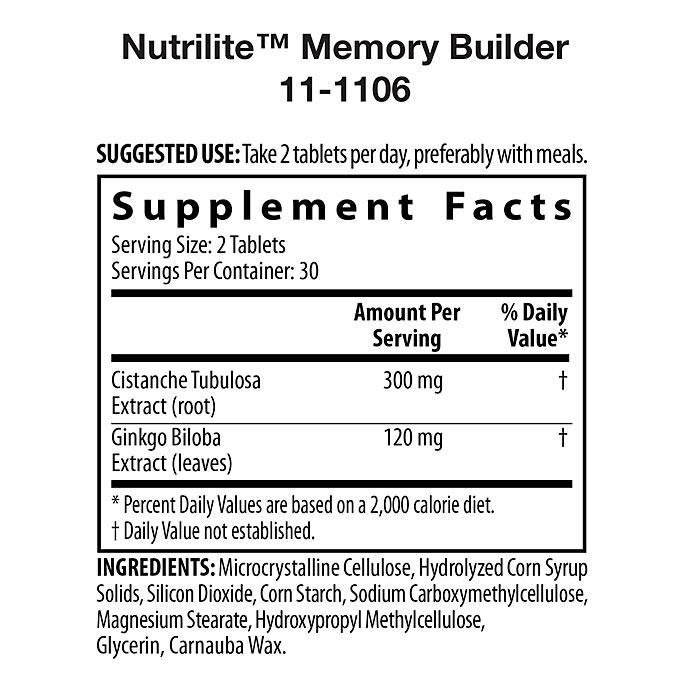 TPBVSK Nutrilite™ Memory Builder™ Supplement hỗ trợ trí não Hộp 60 viên