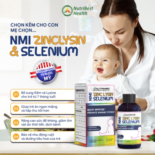 Thực phẩm bảo vệ sức khỏe NMI - ZINC LYSIN & SELENIUM