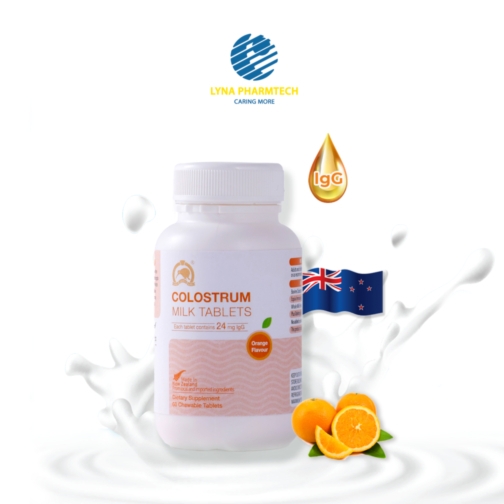 Thực phẩm bảo vệ sức khỏe KIWI GOLDEN KIWI Colostrum Milk Tablets 24IgG (Hộp 60 viên)