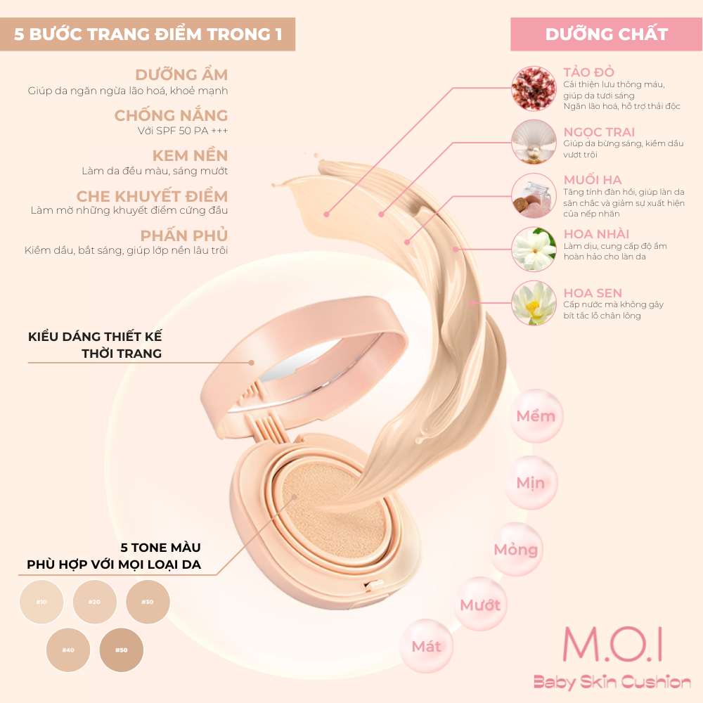 Phấn nước Baby Skin Cushion MOI