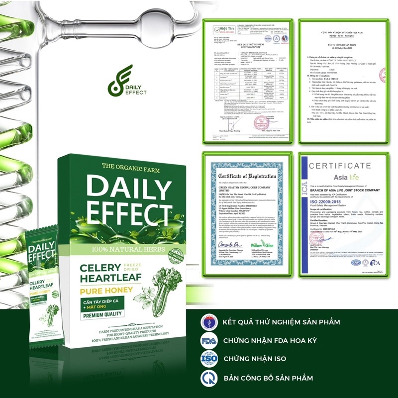 [CHÍNH HÃNG] COMBO X3 - Nước Uống Detox Cần Tây Diếp Cá Mật Ong DAILY EFFECT (hộp 14 gói) Nutriway