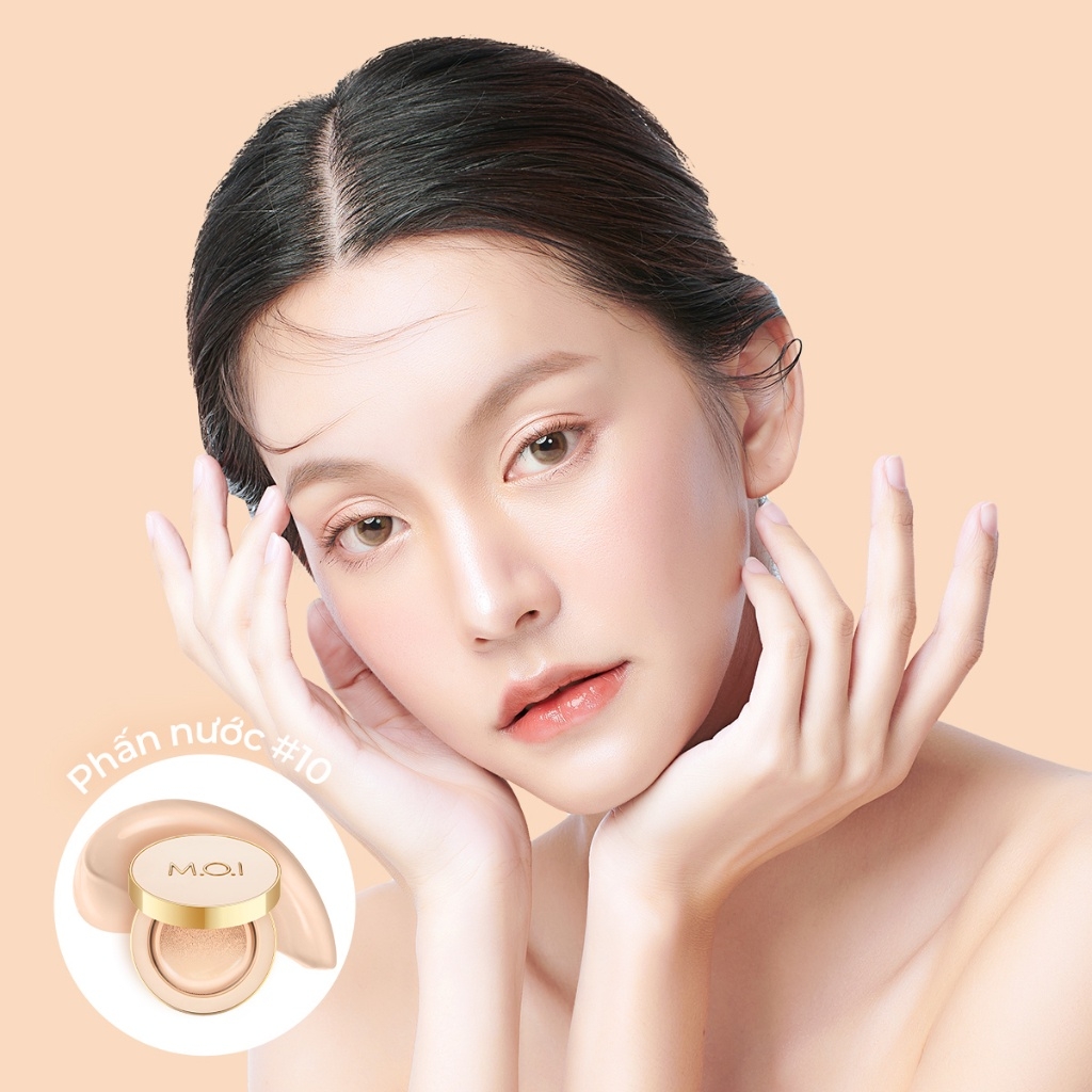 Set 2 phấn nước M.O.I Premium Baby Skin Cushion che khuyết điểm mịn màng, SPF50++++ phù hợp với sắc tố da của người Việt