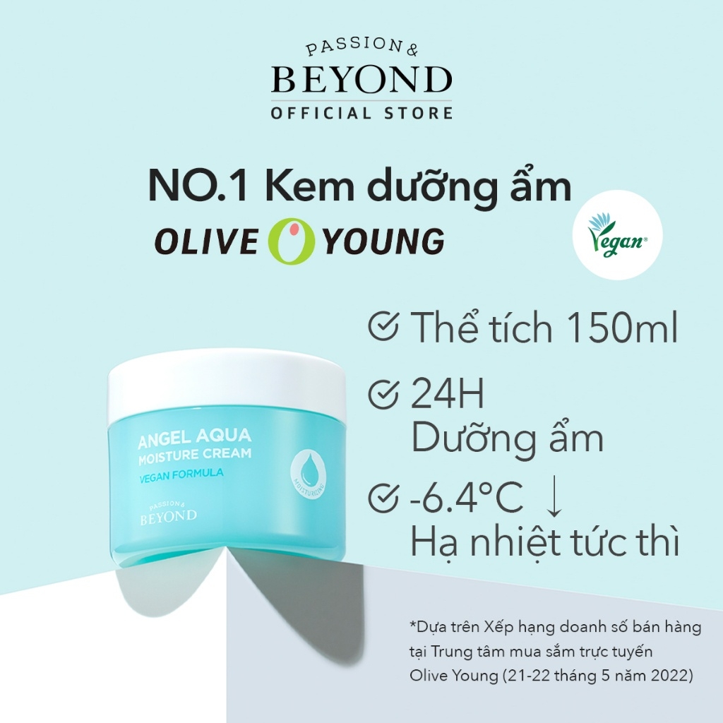 Kem dưỡng ẩm dịu da Beyond Angel Aqua Moisture Cream 150ml (BEYOND ANGEL AQUA MOISTURE CREAM)