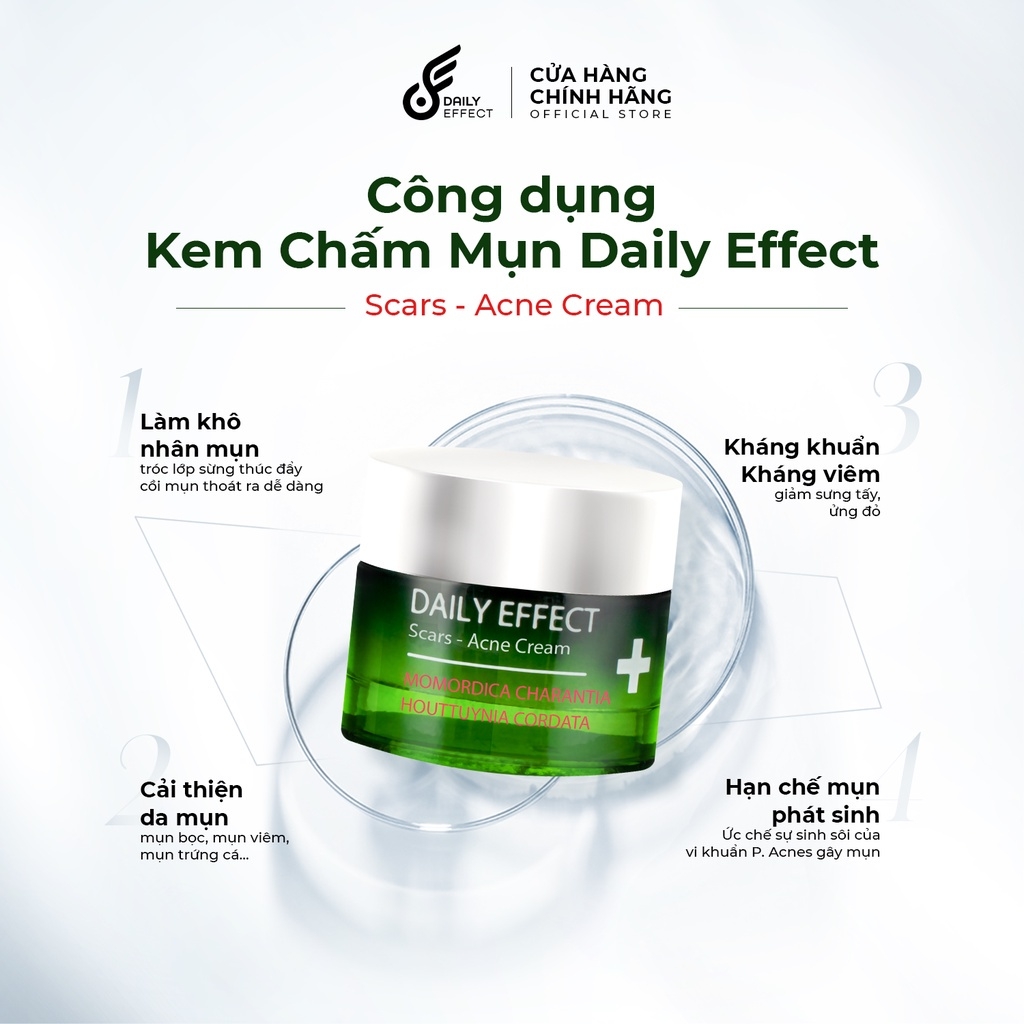 Combo 3sp Tạm Biệt Mụn Thâm và Bảo Vệ Da Ngừa Dầu Nhờn Thừa DAILY EFFECT Nutriway