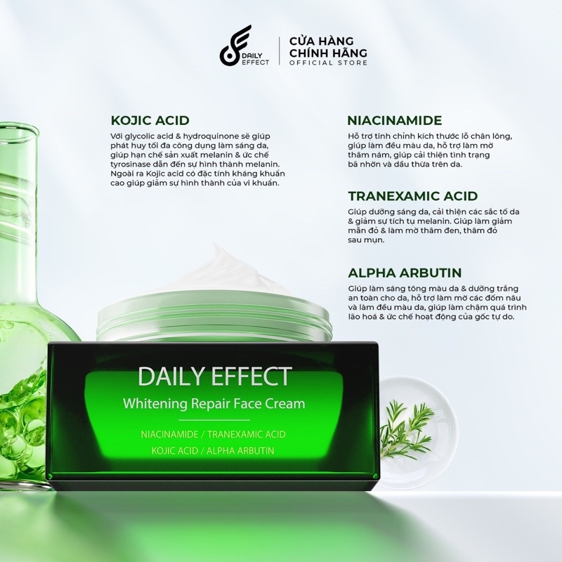 Daily Face Cream - Kem Dưỡng Trắng Da & Mờ Thâm DAILY EFFECT (10g & 30g) Nutriway