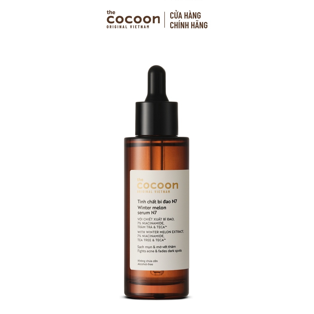 Tinh chất bí đao (serum) 7% Niacinamide sạch mụn chuyên sâu & mờ vết thâm Cocoon 70ml Nutriway