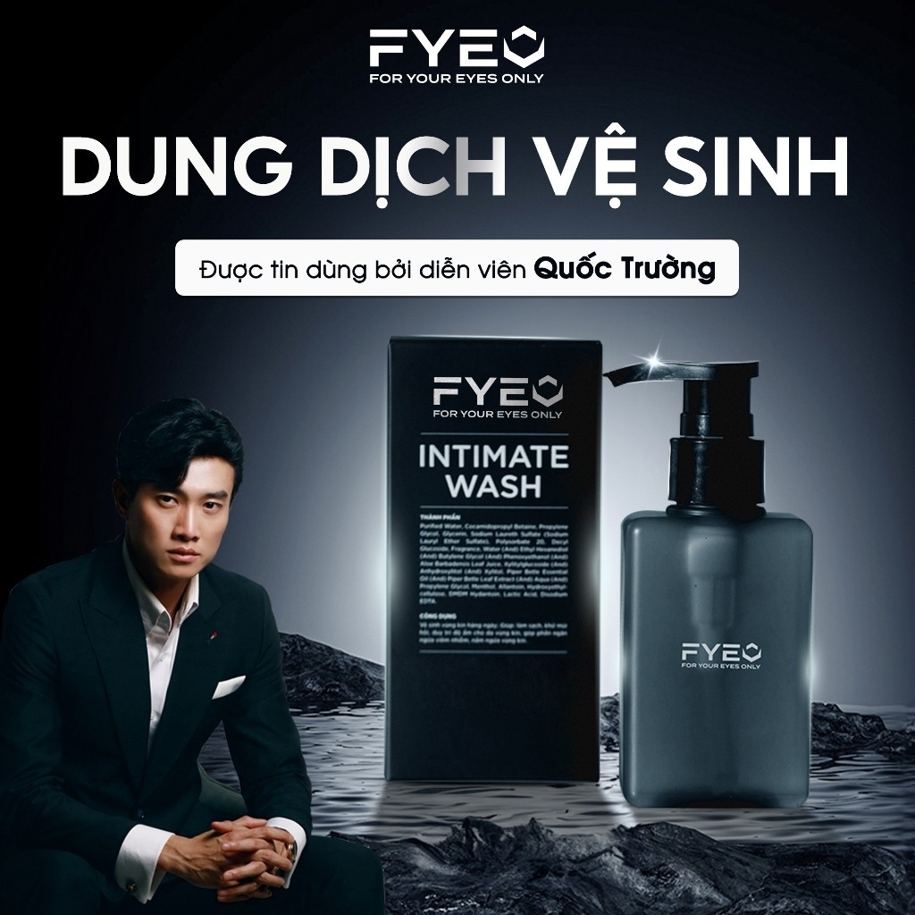 Dung dịch vệ sinh nam FYEO Nutriway khử mùi, làm sạch - Hương nước hoa Pháp cao cấp chính hãng với 3 tầng hương