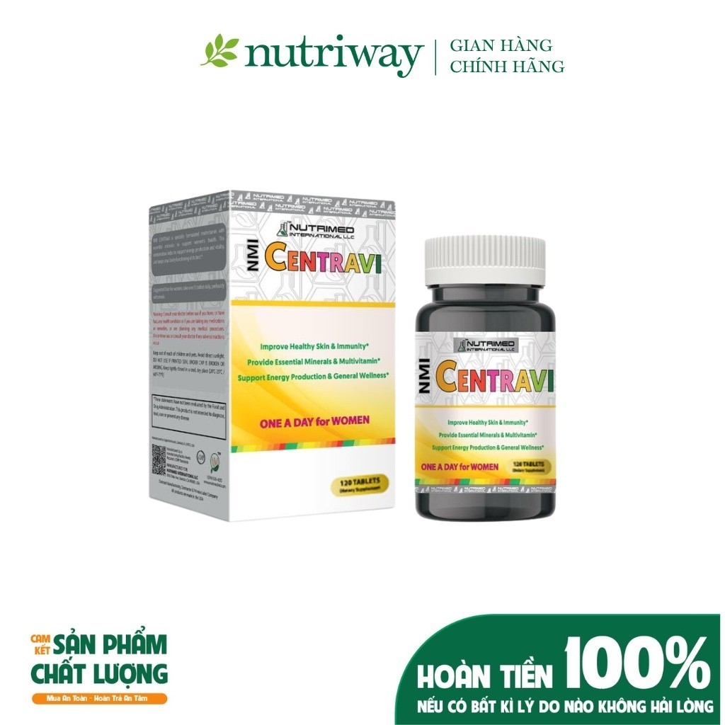 Thực phẩm bổ sung sức khỏe  NMI CENTRAVI Nutriway 120 viên giúp giữ mãi thanh xuân phụ nữ