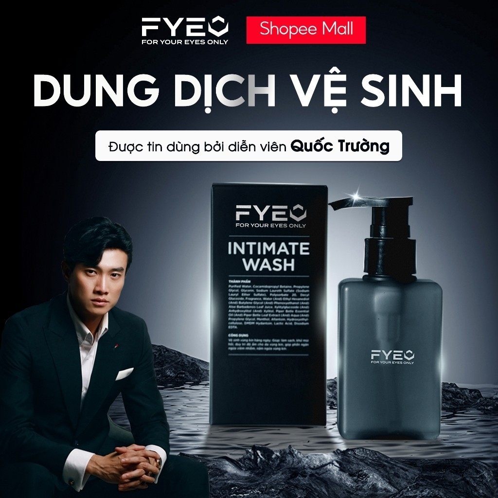 Dung dịch vệ sinh nam FYEO Nutriway khử mùi, làm sạch - Hương nước hoa Pháp cao cấp chính hãng với 3 tầng hương