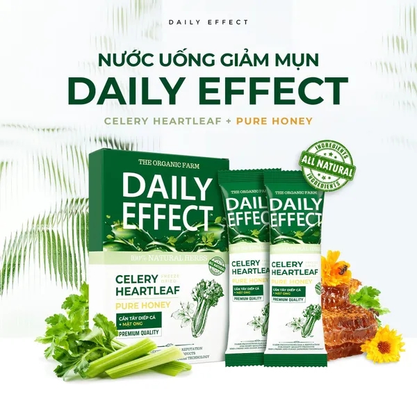 Bột Cần Tây, Diếp Cá, Mật Ong Daily Effect Nước Uống Giảm Mụn