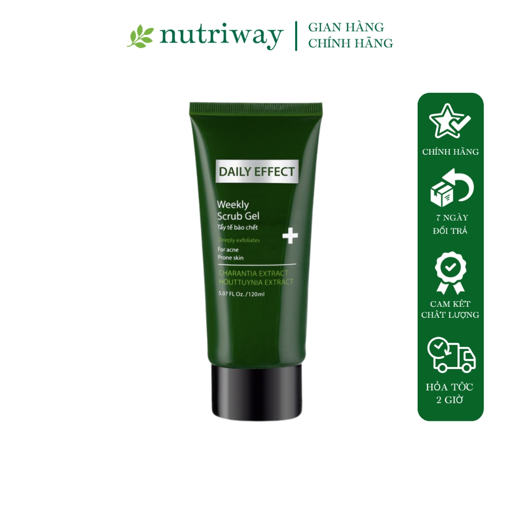Tẩy Tế Bào Chết Hạt Khổ Qua DAILY EFFECT Weekly Scrub Gel 120ml Nutriway