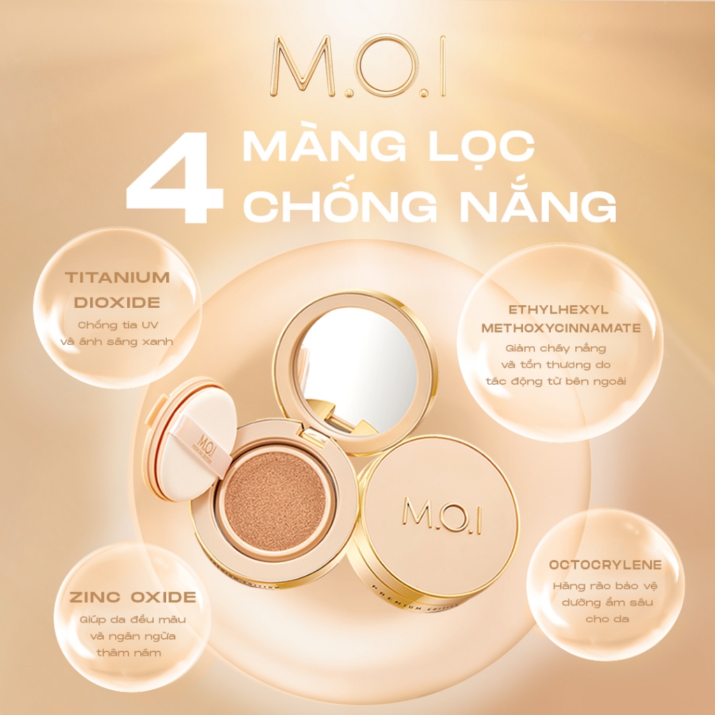 Bộ Đôi M.O.I Phấn Nước Premium Và Phấn Má Hồng Phiên Bản Giới Hạn